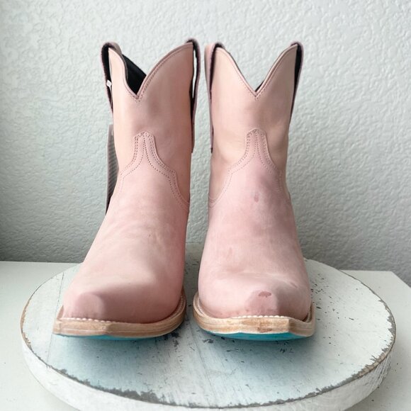 Lane EMMA JANE Womens Cowboy Bootie 9.5 Western Pink Cowgirl Short Ankle Boots - Picture 5 of 13